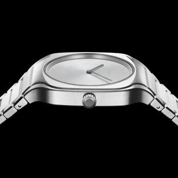 D1 Milano Square Silver Dial Silver Steel Strap Watch for Men - D1-SQBJ10