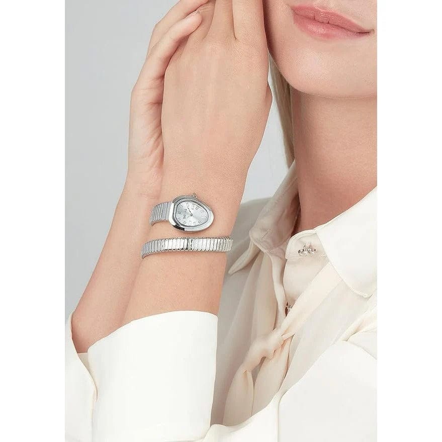 Just Cavalli Aversa Silver Dial Silver Steel Strap Watch for Women - JC1L222M0015