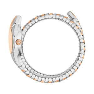 Just Cavalli Fiore Rose Gold Dial Two Tone Steel Strap Watch for Women - JC1L354M0065