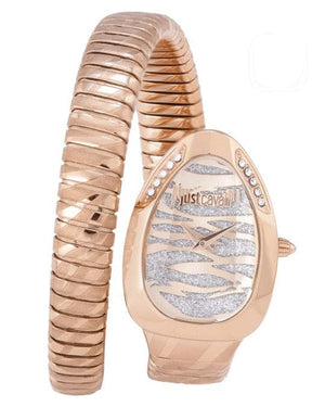 Just Cavalli Taglio White Dial Rose Gold Steel Strap Watch for Women - JC1L225M0055
