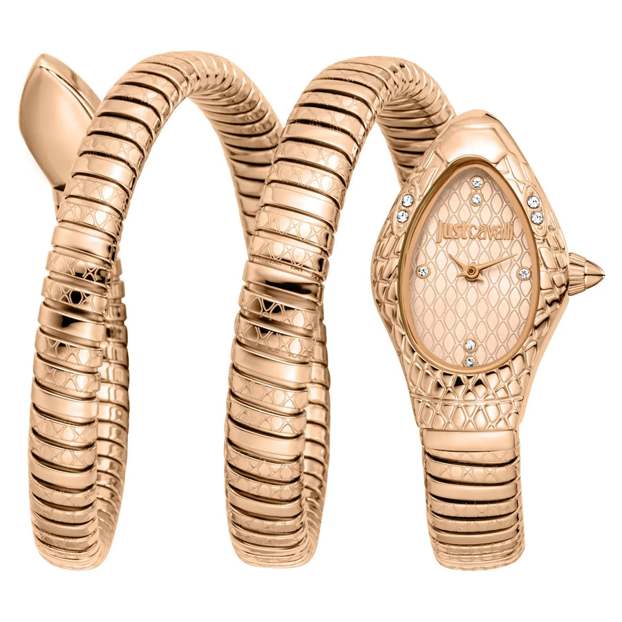 Just Cavalli Aurela Rose Gold Dial Rose Gold Steel Strap Watch for Women - JC1L374M0045