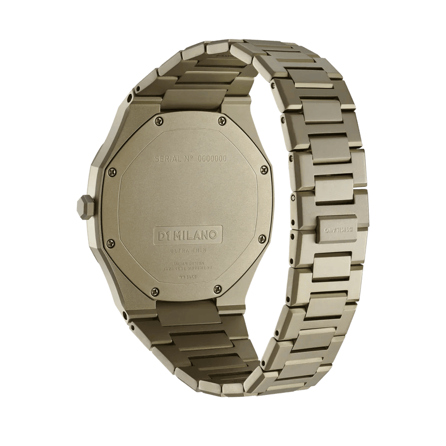 D1 Milano Ultra Thin Dusky Green Dial Green Steel Strap Watch for Men - D1-UTBJ36