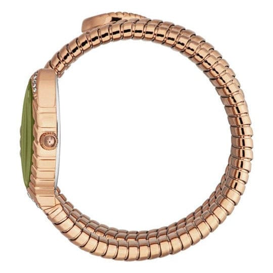Just Cavalli Specchio Green Dial Rose Gold Steel Strap Watch for Women - JC1L323M0045