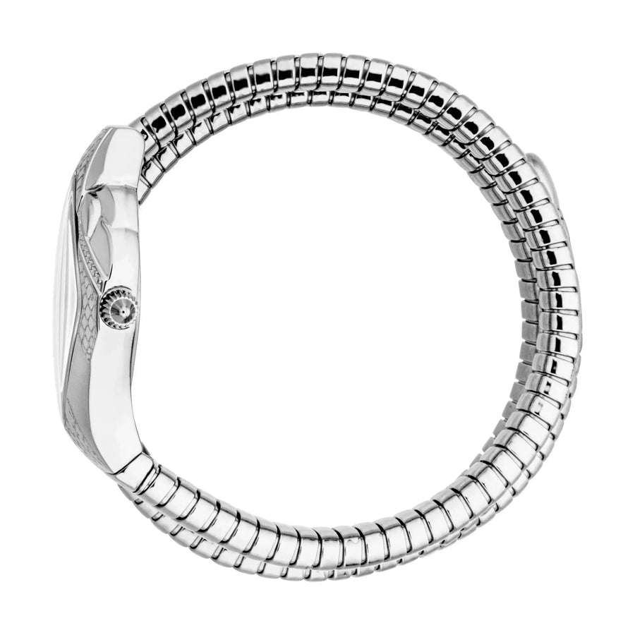 Just Cavalli Cristallo Silver Dial Silver Steel Strap Watch for Women - JC1L307M0015