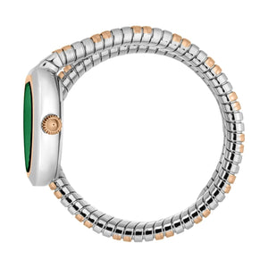 Just Cavalli Aversa Green Dial Two Tone Steel Strap Watch for Women - JC1L222M0075