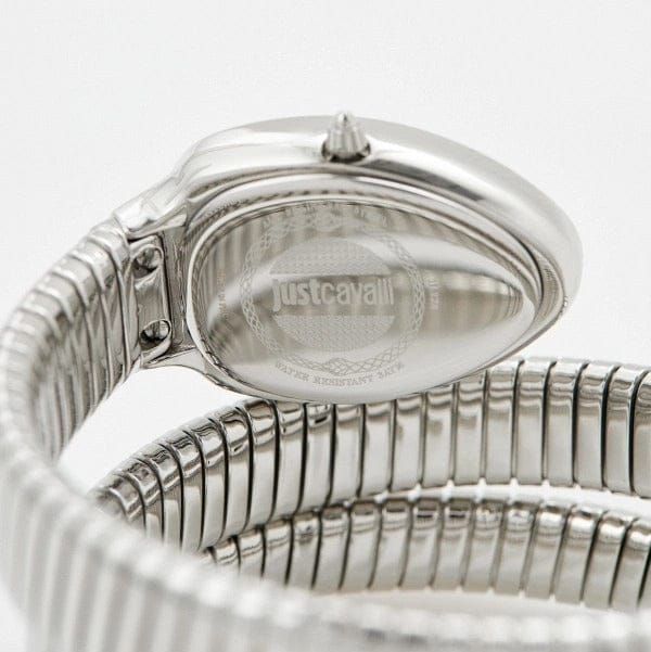 Just Cavalli Glam Evo 5 Silver Dial Silver Steel Strap Watch for Women - JC1L228M0015