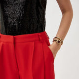 Just Cavalli Lady Snake Red Dial Gold Steel Strap Watch for Women - JC1L249M0025