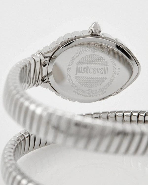 Just Cavalli Unica Silver Dial Silver Steel Strap Watch for Women - JC1L322M0015