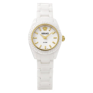 Versace DV One Mini White Dial White Ceramic Dial Watch for Women - VE9F00224