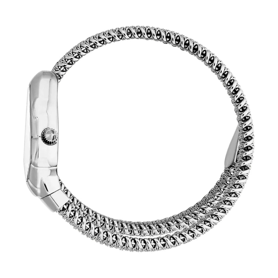 Just Cavalli Fiamma Silver Dial Silver Steel Strap Watch for Women - JC1L426M0015