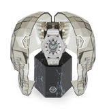 Philipp Plein The Skull White Dial White Silicone Strap Watch for Men - PWAAA1521