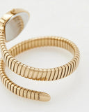 Just Cavalli Lady Snake Red Dial Gold Steel Strap Watch for Women - JC1L249M0025