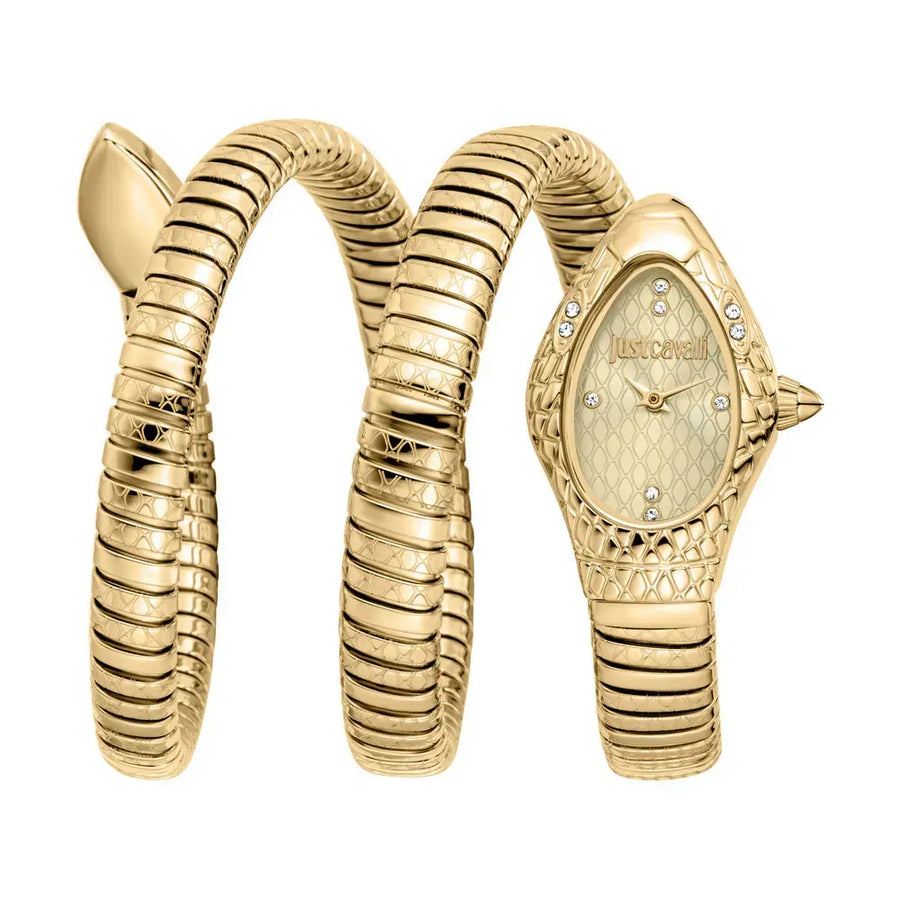 Just Cavalli Aurela Gold Dial Gold Steel Strap Watch for Women - JC1L374M0025