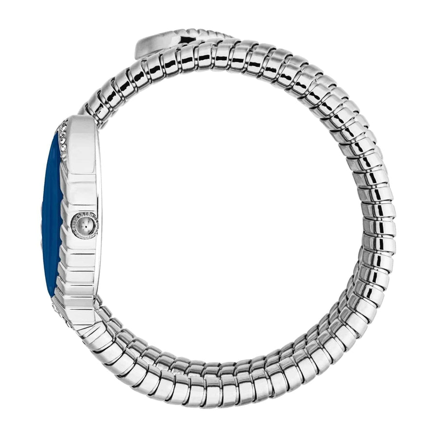 Just Cavalli Specchio Blue Dial Silver Steel Strap Watch for Women - JC1L323M0015