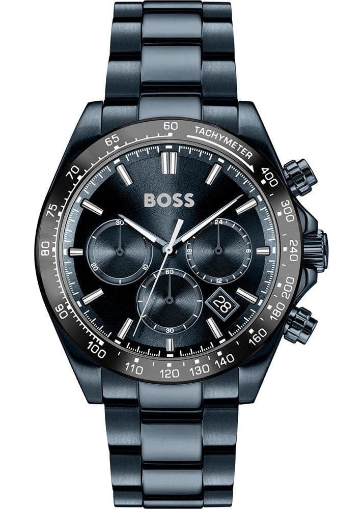 Hugo Boss Hero 2.0 Chronograph Blue Dial Blue Steel Strap Watch for Men - 1514270