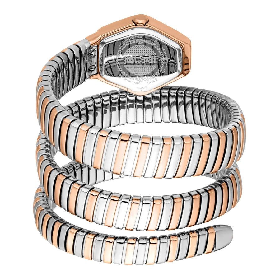 Just Cavalli Romina Rose Gold Dial Two Tone Steel Strap Watch for Women - JC1L395M0065