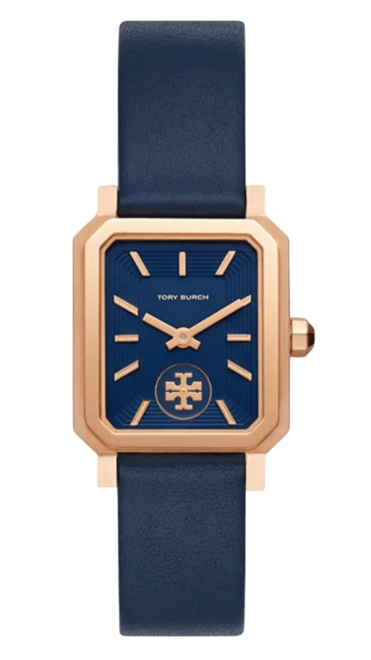 Tory Burch Robinson Quartz Blue Dial Blue Leather Strap Watch for Women - TBW1511