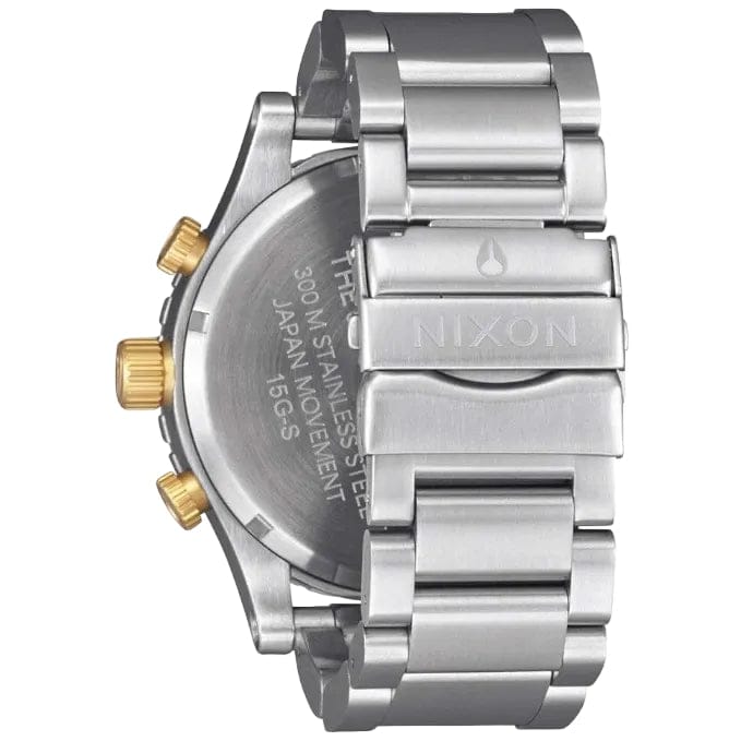 Nixon 51-30 Chronograph Blue Dial Silver Steel Strap Watch for Men - A083-1922