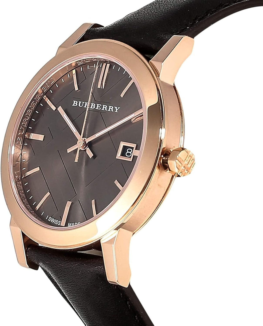 Burberry Classic Quartz Brown Dial Brown Leather Strap Watch for Men - BU9013
