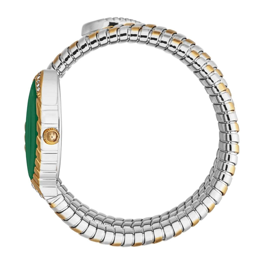 Just Cavalli Specchio Green Dial Two Tone Steel Strap Watch for Women - JC1L323M0055