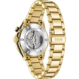Hugo Boss Bossmatic Automatic Black Dial Gold Steel Strap Watch for Men - 1514180