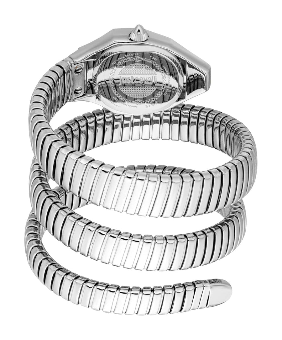 Just Cavalli Lunara Black Dial Silver Steel Strap Watch for Women - JC1L397M0025