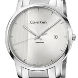 Calvin Klein City Chronograph White Dial Silver Steel Strap Watch for Men - K2G2G14X