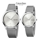 Calvin Klein Minimal Silver Dial Silver Mesh Bracelet Watch for Men - K3M2112Z