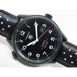 Tag Heuer Carrera Calibre 5 Drive Timer Black Dial Black Leather Strap Watch for Men - WAR2A80.FC6337