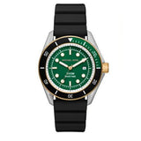 Michael Kors Maritime Analog Green Dial Black Silicone Strap Watch for Men - MK9158