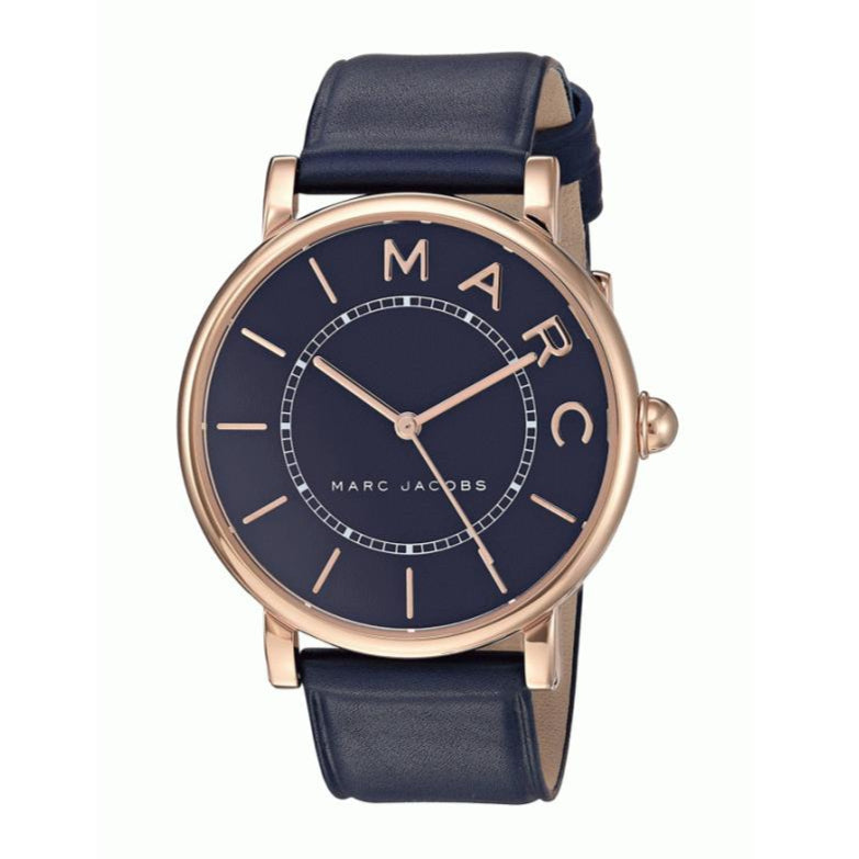Marc Jacobs Roxy Navy Blue Dial Blue Leather Strap Watch for Women - MJ1534
