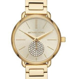 Michael Kors Portia Quartz Gold Dial Gold Steel Strap Watch For Women - MK3838