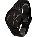 Calvin Klein Minimal Black Dial Black Mesh Bracelet Watch for Women - K3M224X1