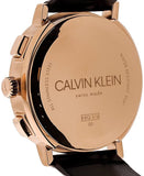 Calvin Klein Posh Chronograph White Dial Brown Leather Strap Watch for Men - K8Q376G6