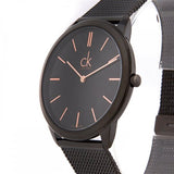 Calvin Klein High Noon Quartz Black Dial Black Mesh Bracelet Watch for Men - K8M21421