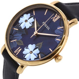 Fossil Jacqueline Blue Dial Blue Leather Strap Watch for Women - ES4673