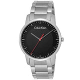 Calvin Klein City Black Dial Silver Steel Strap Watch for Men - K2G2G141