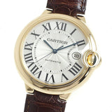 Cartier Ballon Blue de Cartier Silver Dial Brown Leather Strap Watch for Men - W6900551