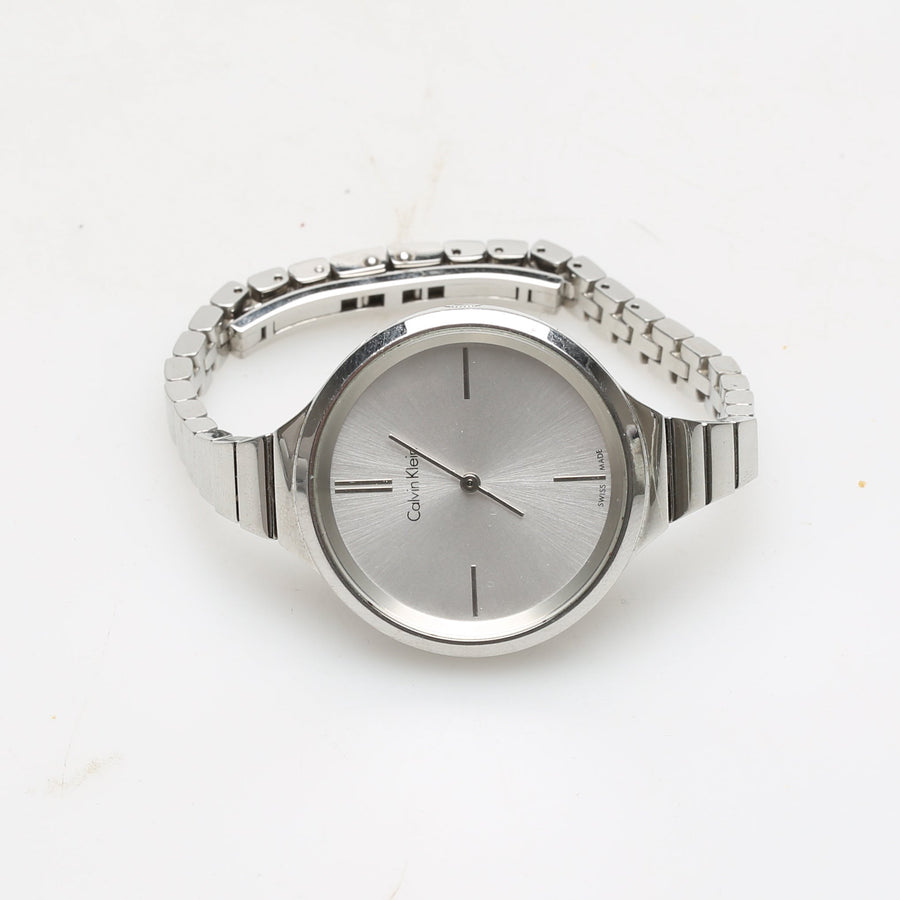 Calvin Klein Lively Silver Dial Silver Steel Strap Watch for Women - K4U23126