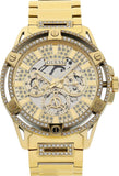 Guess Queen Quartz Gold Dial Gold Steel Strap Watch For Men - GW0497G2