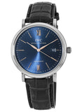 IWC Portofino Automatic Blue Dial Black Leather Strap Watch for Men - IW356523