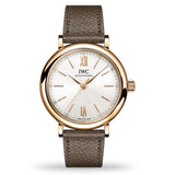 IWC Portofino Automatic Silver Dial Brown Leather Strap Watch for Men - IW357414