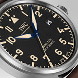 IWC Pilot's Watch Mark XVIII 40mm Black Dial Brown Leather Strap Watch for Men - IW327006