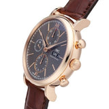 IWC Portofino Chronograph Grey Dial Brown Leather Strap Watch for Men - IW391021