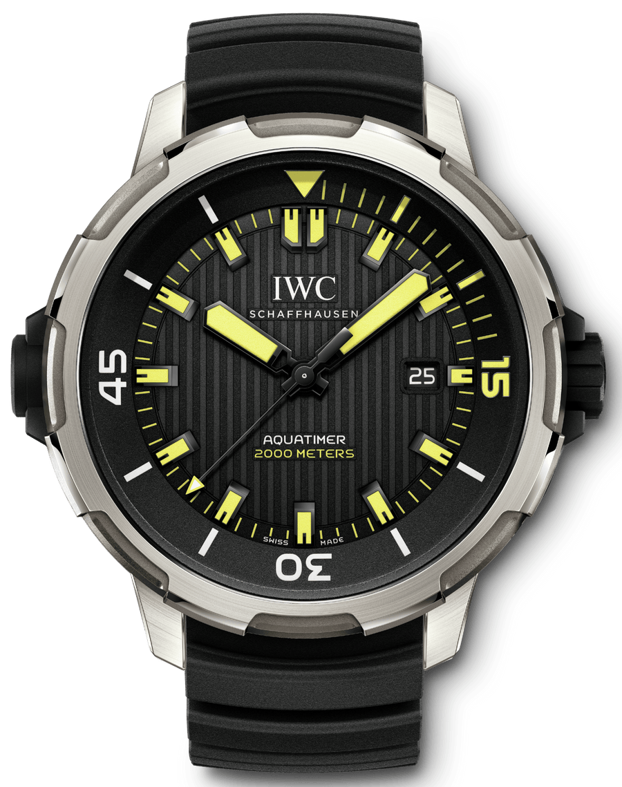 IWC Aquatimer Automatic 2000 Black Dial Black Rubber Strap Watch for Men - IW358001