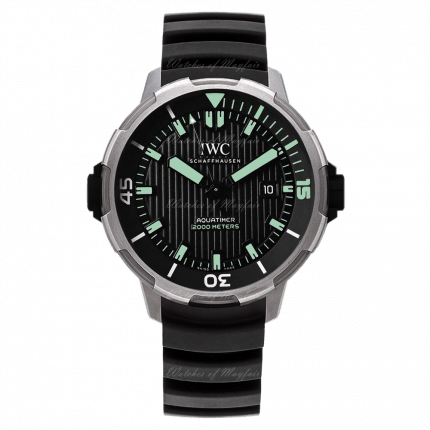 IWC Aquatimer Automatic 2000 Black Dial Black Rubber Strap Watch for Men - IW358002
