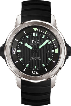 IWC Aquatimer Automatic 2000 Black Dial Black Rubber Strap Watch for Men - IW358002