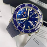 IWC Aquatimer Chronograph Blue Dial Blue Rubber Strap Watch for Men - IW376711