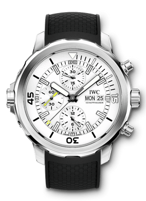 IWC Aquatimer Chronograph White Dial Black Rubber Strap Watch for Men - IW376801