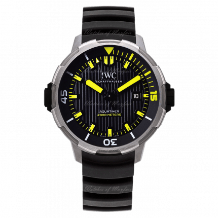 IWC Aquatimer Automatic 2000 Black Dial Black Rubber Strap Watch for Men - IW358001
